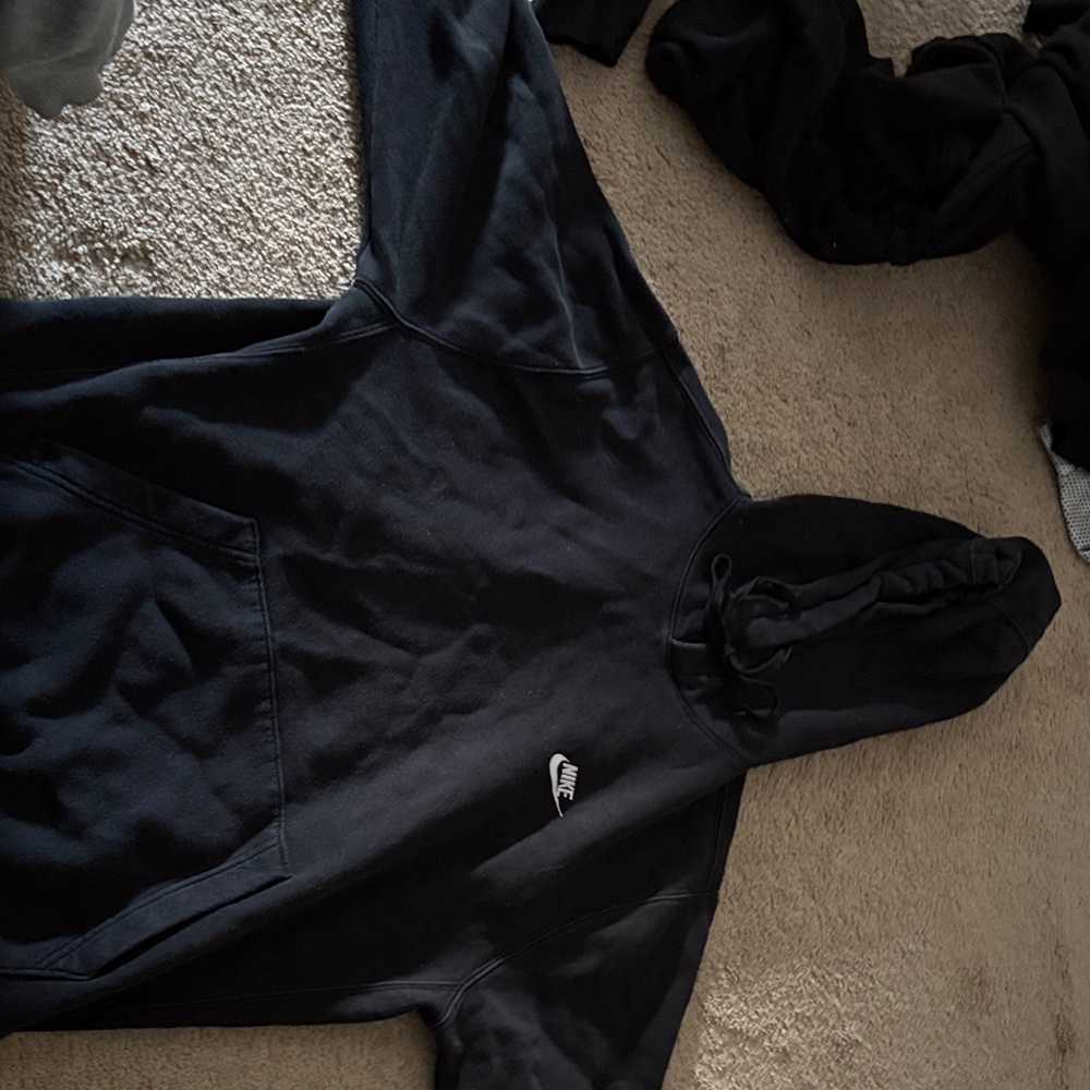 Nike Charcoal Hoodie with White Logo
